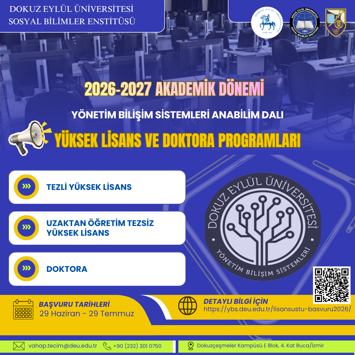 Lisansüstü Başvurular